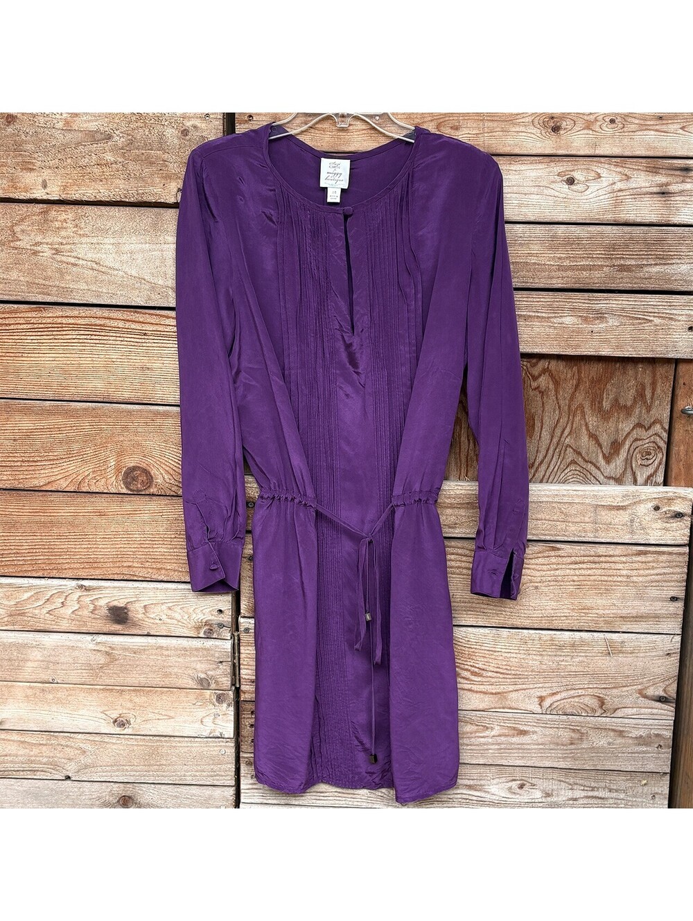 Suzi Chin for Maggy Boutique Purple Long Sleeve Dress Size 14